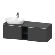Duravit Waschtischunterschrank D-Neo 140x55cm, 2 A, 1 Pl, B li, chr/Grap ma