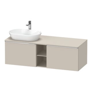 Duravit Waschtischunterschrank D-Neo 140x55cm, 2 A, 1 Pl, B li, chr/Taup ma