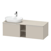 Duravit Waschtischunterschrank D-Neo 140x55cm, 2 A, 1 Pl, B li, chr/Taup ma