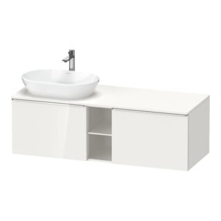 Duravit Waschtischunterschrank D-Neo 140x55cm, 2 A, 1 Pl, B li, chr/we hgl