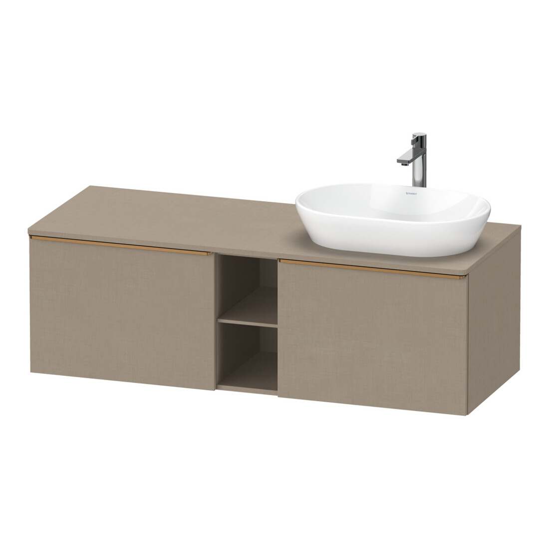 Duravit Waschtischunterschrank D-Neo 140x55cm, 2 A, 1 Pl, B R, b geb/Leinen