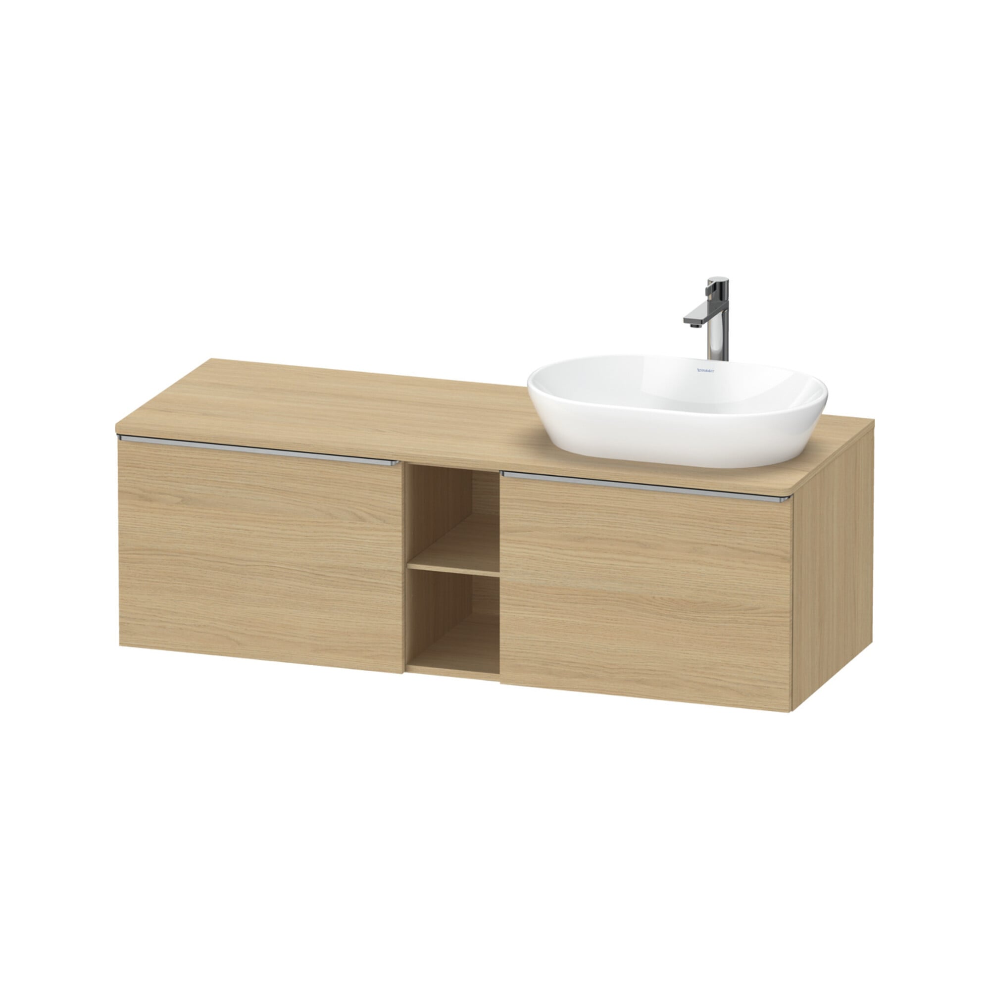 Duravit Waschtischunterschrank D-Neo 140x55cm, 2 A, 1 Pl, B R, ES geb/Ei Nat