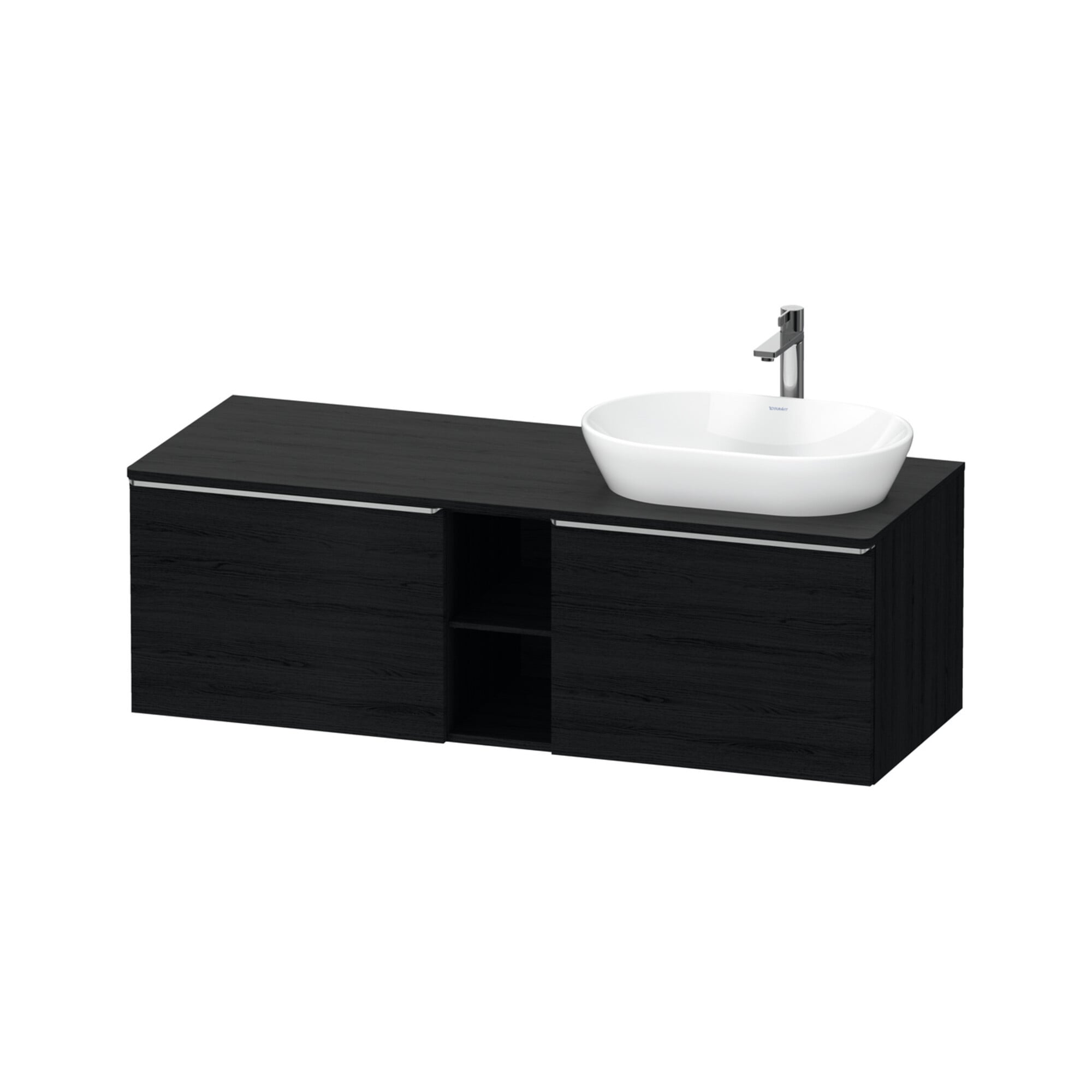 Duravit Waschtischunterschrank D-Neo 140x55cm, 2 A, 1 Pl, B R, ES geb/Ei sw