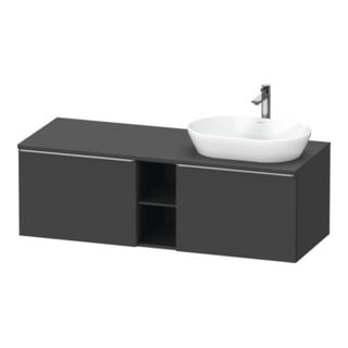 Duravit Waschtischunterschrank D-Neo 140x55cm, 2 A, 1 Pl, B R, ES geb/Gra ma