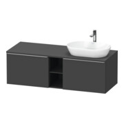 Duravit Waschtischunterschrank D-Neo 140x55cm, 2 A, 1 Pl, B R, ES geb/Gra ma