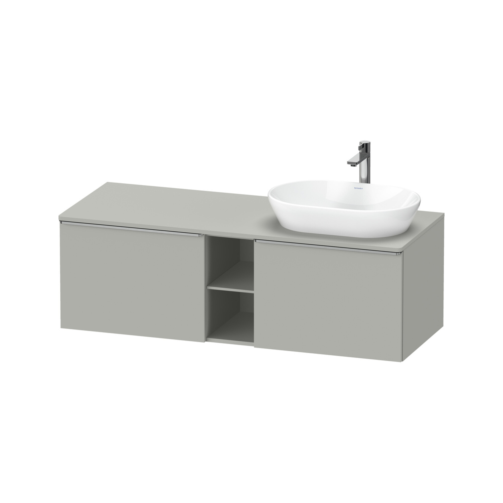 Duravit Waschtischunterschrank D-Neo 140x55cm, 2 A, 1 Pl, B R, ES geb/grau ma