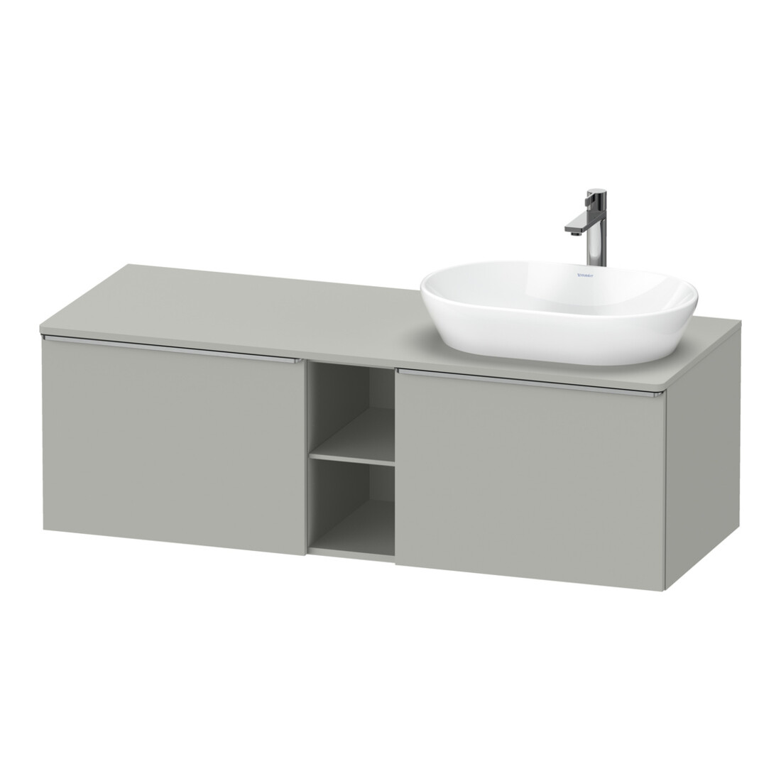 Duravit Waschtischunterschrank D-Neo 140x55cm, 2 A, 1 Pl, B R, ES geb/grau ma