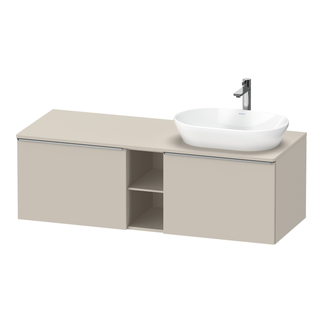 Duravit Waschtischunterschrank D-Neo 140x55cm, 2 A, 1 Pl, B R, ES geb/Ta ma