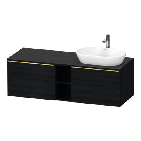 Duravit Waschtischunterschrank D-Neo 140x55cm, 2 A, 1 Pl, B R, g pol/Eiche sw