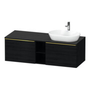 Duravit Waschtischunterschrank D-Neo 140x55cm, 2 A, 1 Pl, B R, g pol/Eiche sw