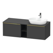 Duravit Waschtischunterschrank D-Neo 140x55cm, 2 A, 1 Pl, B R, g pol/gra ma