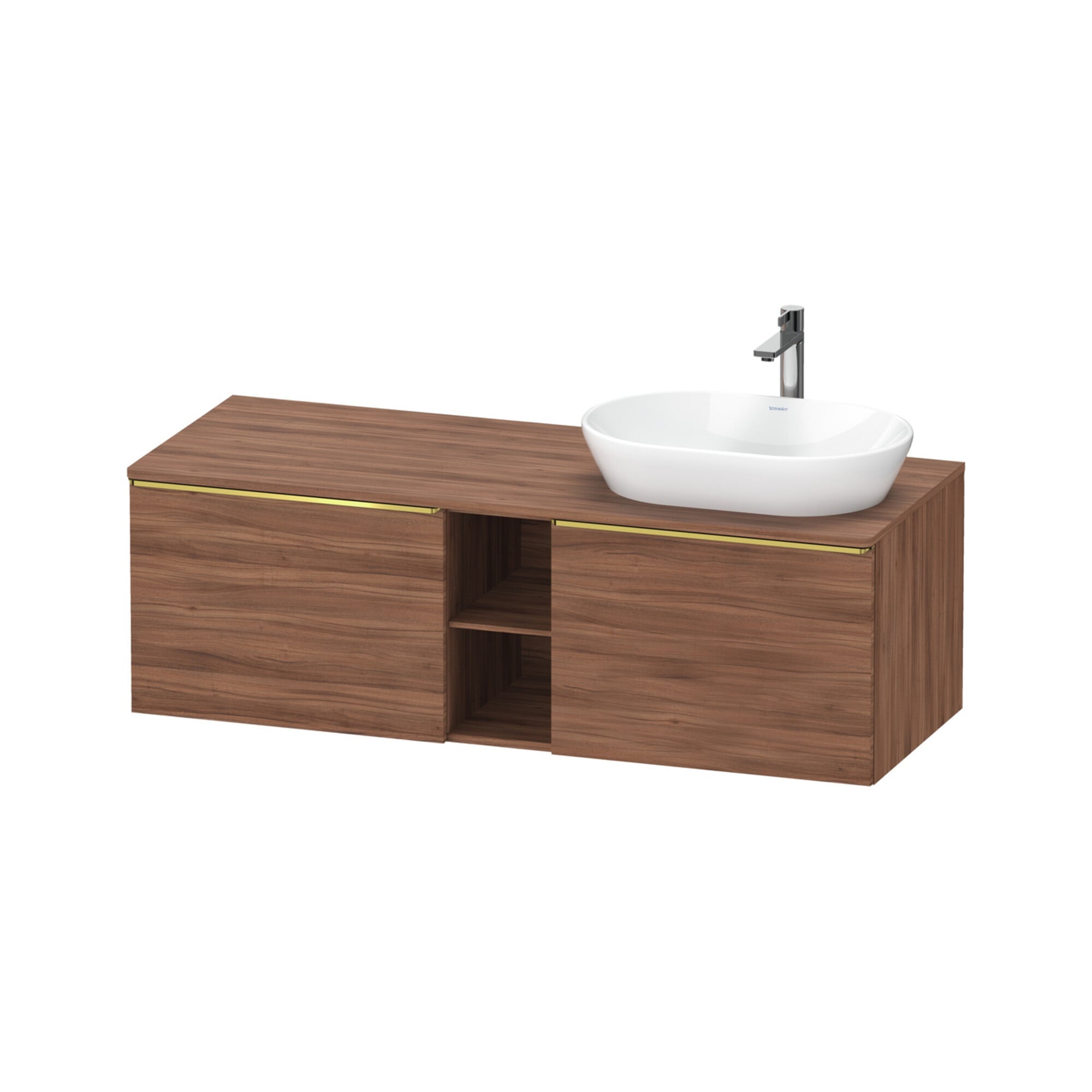 Duravit Waschtischunterschrank D-Neo 140x55cm, 2 A, 1 Pl, B R, g pol/Nu Nat