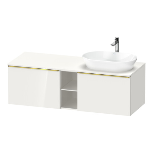 Duravit Waschtischunterschrank D-Neo 140x55cm, 2 A, 1 Pl, B R, g pol/weiß hgl