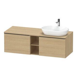 Duravit Waschtischunterschrank D-Neo 140x55cm, 2 A, 1 Pl, B R, sw/Ei Nat