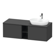 Duravit Waschtischunterschrank D-Neo 140x55cm, 2 A, 1 Pl, B R, sw/Grap ma