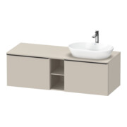 Duravit Waschtischunterschrank D-Neo 140x55cm, 2 A, 1 Pl, B R, sw/Taup ma