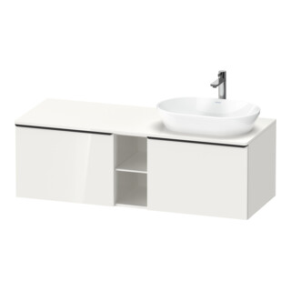 Duravit Waschtischunterschrank D-Neo 140x55cm, 2 A, 1 Pl, B R, sw/w hgl