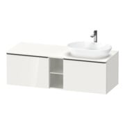 Duravit Waschtischunterschrank D-Neo 140x55cm, 2 A, 1 Pl, B R, sw/w hgl