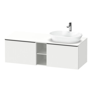 Duravit Waschtischunterschrank D-Neo 140x55cm, 2 A, 1 Pl, B R, sw/w ma