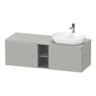 Duravit Waschtischunterschrank D-Neo 140x55cm, 2 A, 1 Pl, B re, chr/Beton ma