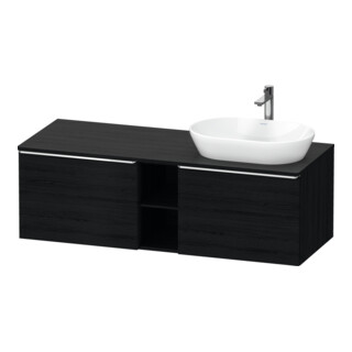 Duravit Waschtischunterschrank D-Neo 140x55cm, 2 A, 1 Pl, B re, chr/Eiche sw