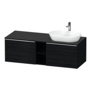 Duravit Waschtischunterschrank D-Neo 140x55cm, 2 A, 1 Pl, B re, chr/Eiche sw