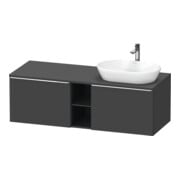 Duravit Waschtischunterschrank D-Neo 140x55cm, 2 A, 1 Pl, B re, chr/Grap ma
