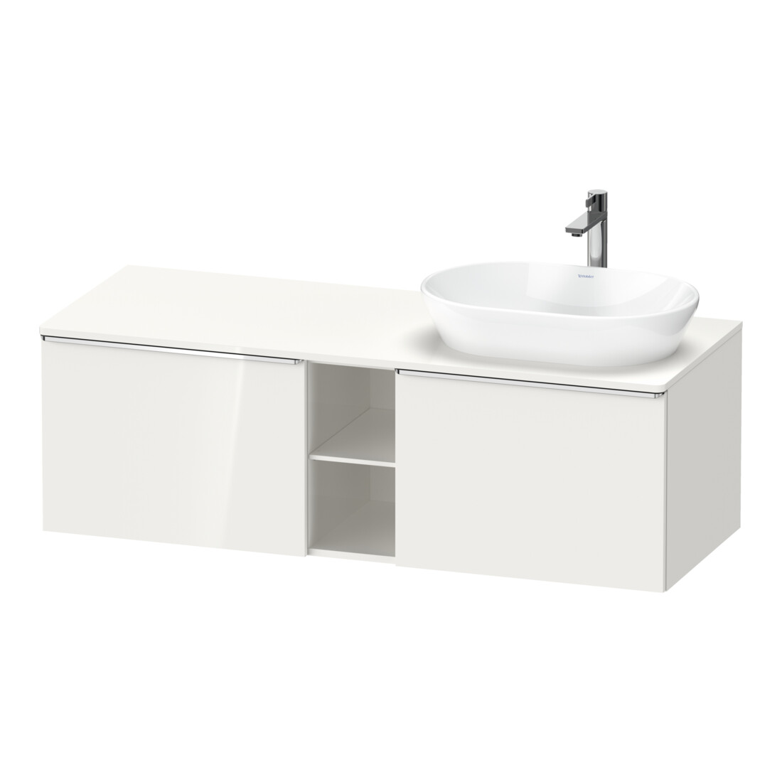 Duravit Waschtischunterschrank D-Neo 140x55cm, 2 A, 1 Pl, B re, chr/we hgl