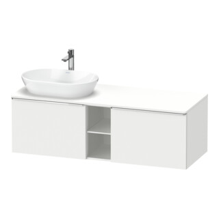 Duravit Waschtischunterschrank D-Neo 140x55cm, 2 A, 1 Pl, Beck. li, chr/we ma