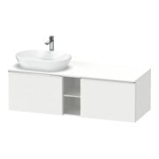 Duravit Waschtischunterschrank D-Neo 140x55cm, 2 A, 1 Pl, Beck. li, chr/we ma
