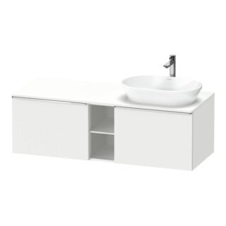 Duravit Waschtischunterschrank D-Neo 140x55cm, 2 A, 1 Pl, Beck. re, chr/we ma