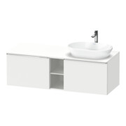 Duravit Waschtischunterschrank D-Neo 140x55cm, 2 A, 1 Pl, Beck. re, chr/we ma