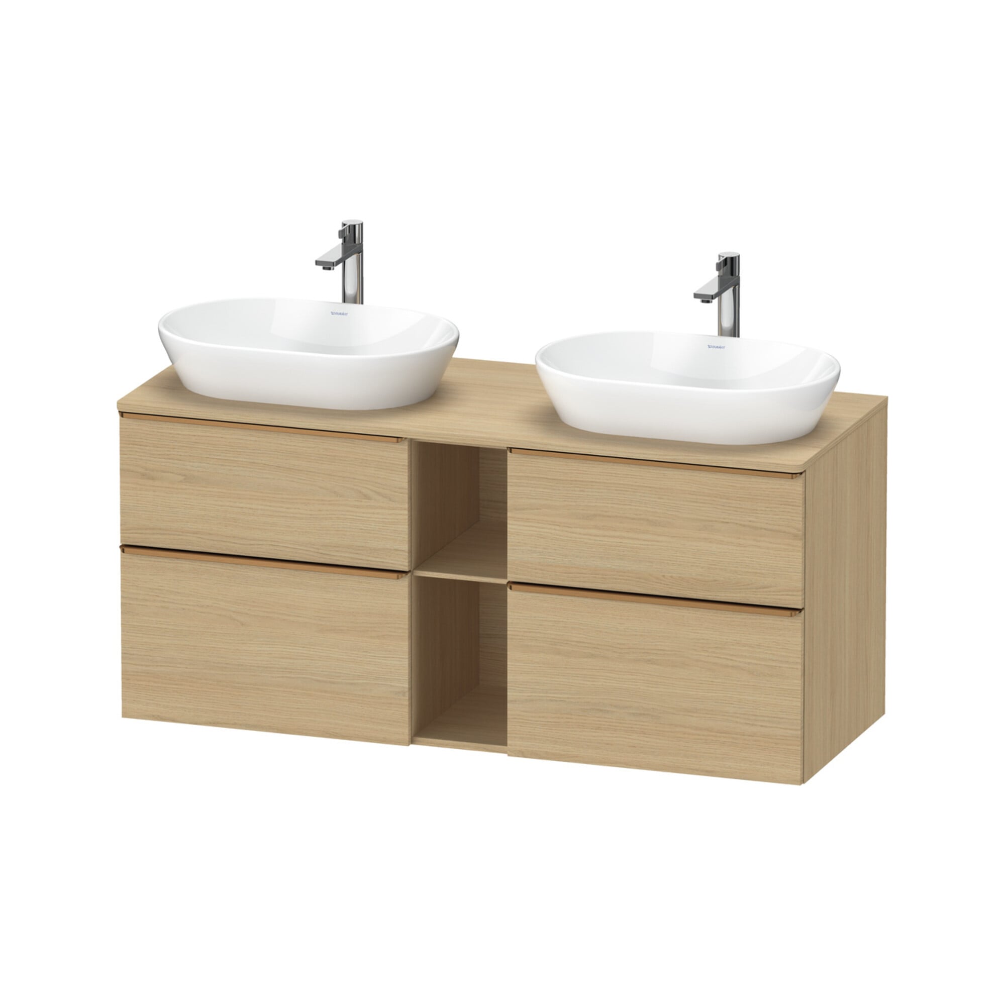 Duravit Waschtischunterschrank D-Neo 140x55cm, 2 SBK, 2 A, B bs, b geb/Ei Nat