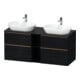 Duravit Waschtischunterschrank D-Neo 140x55cm, 2 SBK, 2 A, B bs, b geb/Ei sw-1