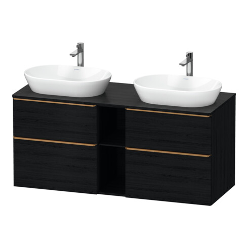 Duravit Waschtischunterschrank D-Neo 140x55cm, 2 SBK, 2 A, B bs, b geb/Ei sw