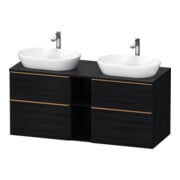 Duravit Waschtischunterschrank D-Neo 140x55cm, 2 SBK, 2 A, B bs, b geb/Ei sw