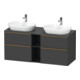 Duravit Waschtischunterschrank D-Neo 140x55cm, 2 SBK, 2 A, B bs, b geb/Gra ma-1