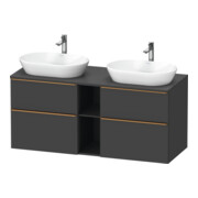 Duravit Waschtischunterschrank D-Neo 140x55cm, 2 SBK, 2 A, B bs, b geb/Gra ma