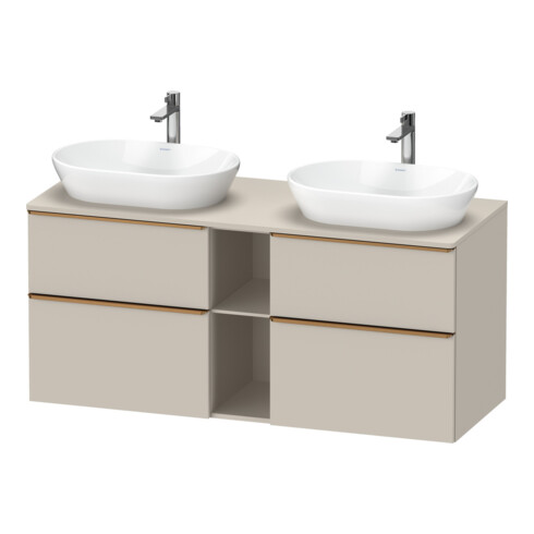 Duravit Waschtischunterschrank D-Neo 140x55cm, 2 SBK, 2 A, B bs, b geb/Ta ma