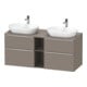 Duravit Waschtischunterschrank D-Neo 140x55cm, 2 SBK, 2 A, B bs, ch/Bas ma-1