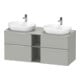 Duravit Waschtischunterschrank D-Neo 140x55cm, 2 SBK, 2 A, B bs, chr/Beton ma-1