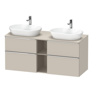 Duravit Waschtischunterschrank D-Neo 140x55cm, 2 SBK, 2 A, B bs, chr/Taup ma