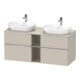 Duravit Waschtischunterschrank D-Neo 140x55cm, 2 SBK, 2 A, B bs, chr/Taup ma-1