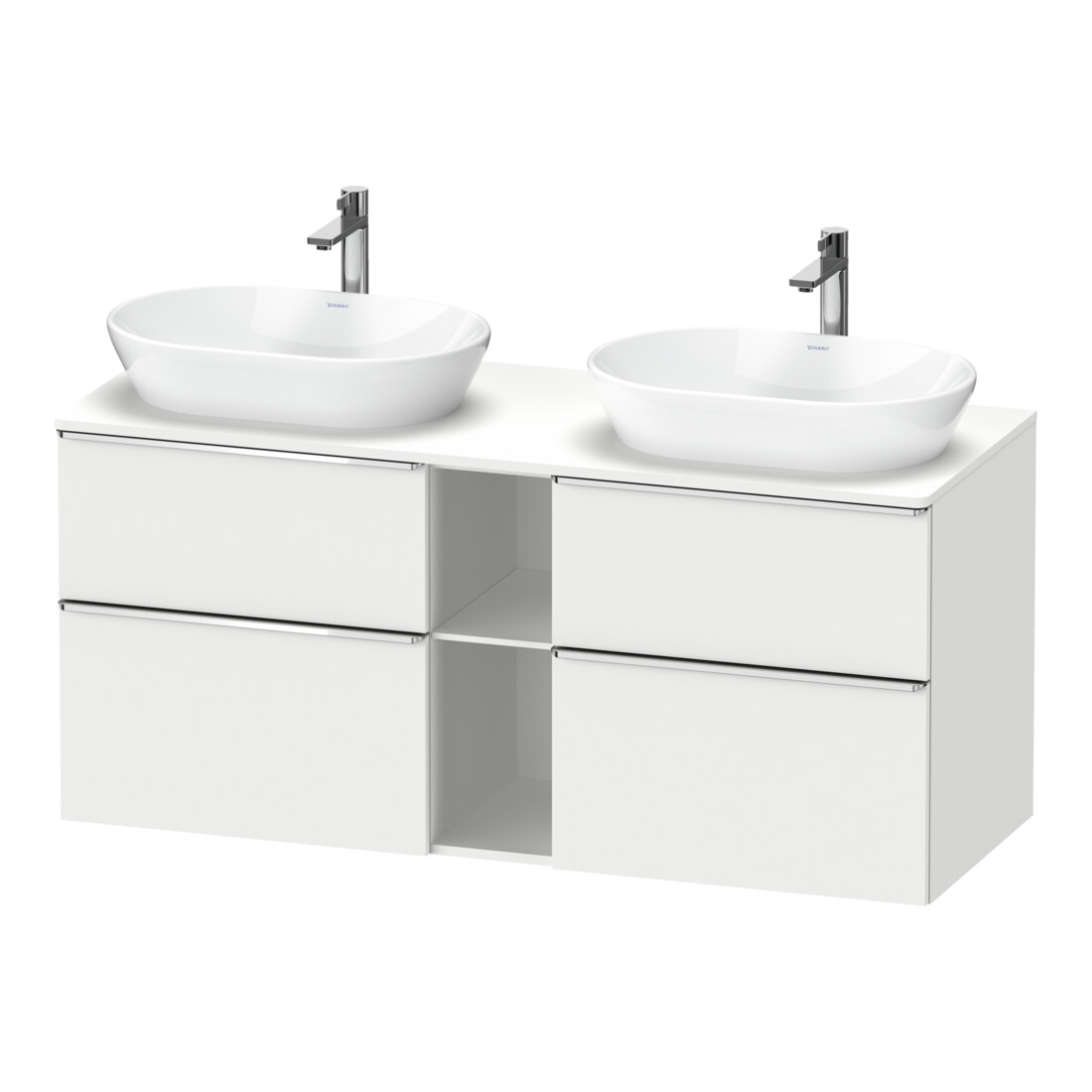 Duravit Waschtischunterschrank D-Neo 140x55cm, 2 SBK, 2 A, B bs, chr/we ma
