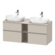 Duravit Waschtischunterschrank D-Neo 140x55cm, 2 SBK, 2 A, B bs, ES geb/Ta ma-1