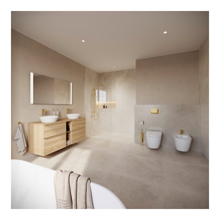 Duravit Waschtischunterschrank D-Neo 140x55cm, 2 SBK, 2 A, B bs, g pol/Ei Nat