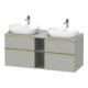 Duravit Waschtischunterschrank D-Neo 140x55cm, 2 SBK, 2 A, B bs, g pol/gr ma-1