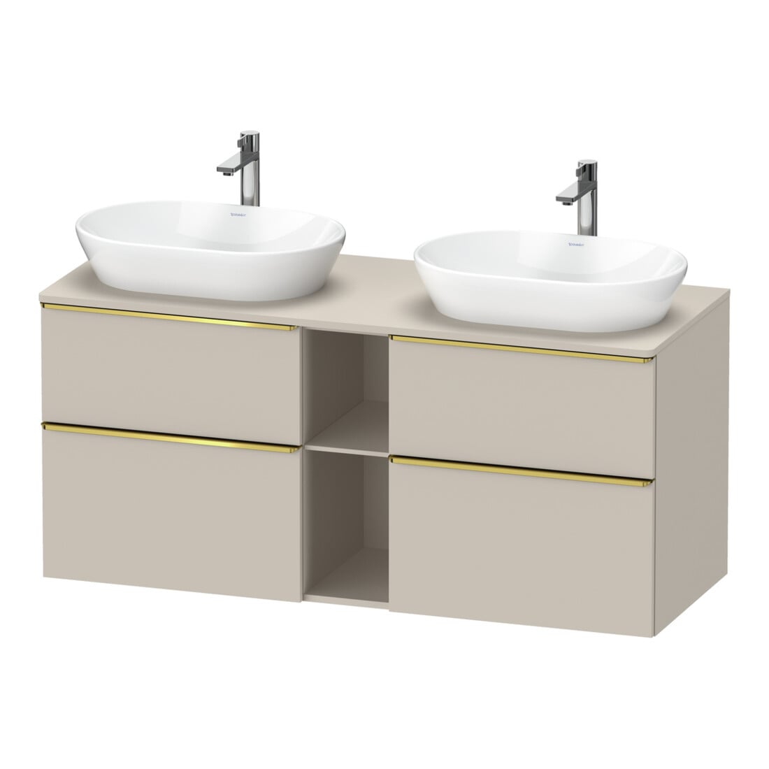 Duravit Waschtischunterschrank D-Neo 140x55cm, 2 SBK, 2 A, B bs, g pol/Tau ma
