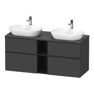 Duravit Waschtischunterschrank D-Neo 140x55cm, 2 SBK, 2 A, B bs, sw/Grap ma
