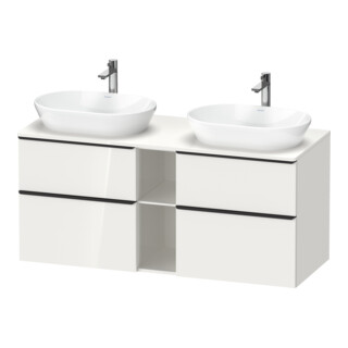 Duravit Waschtischunterschrank D-Neo 140x55cm, 2 SBK, 2 A, B bs, sw/w hgl